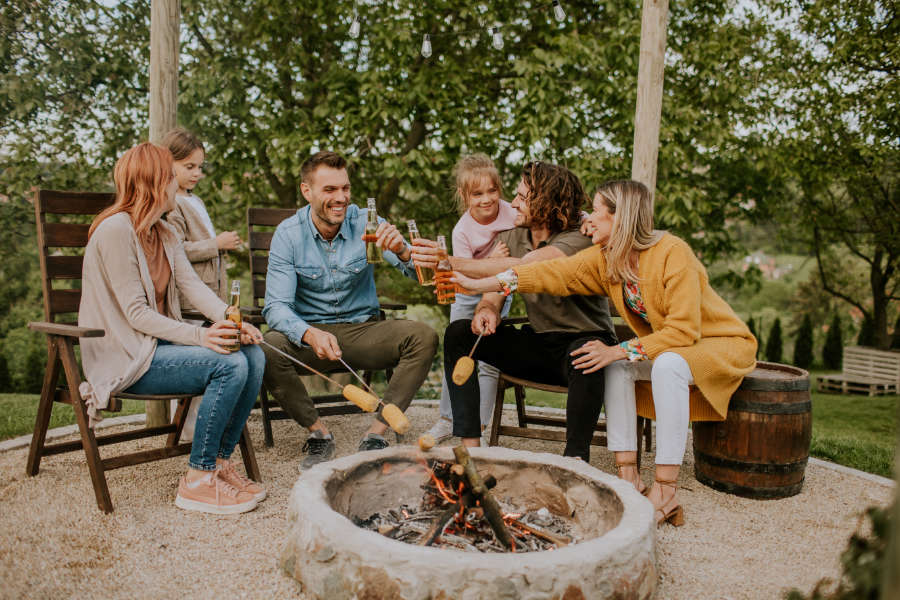 backyard fire pit in Riverview, FL